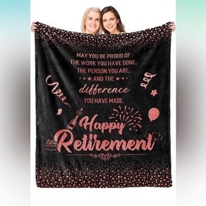 Retirement Gifts Retirement Blanket  Retirement Party‎ Soft Throw Photo Backdrop